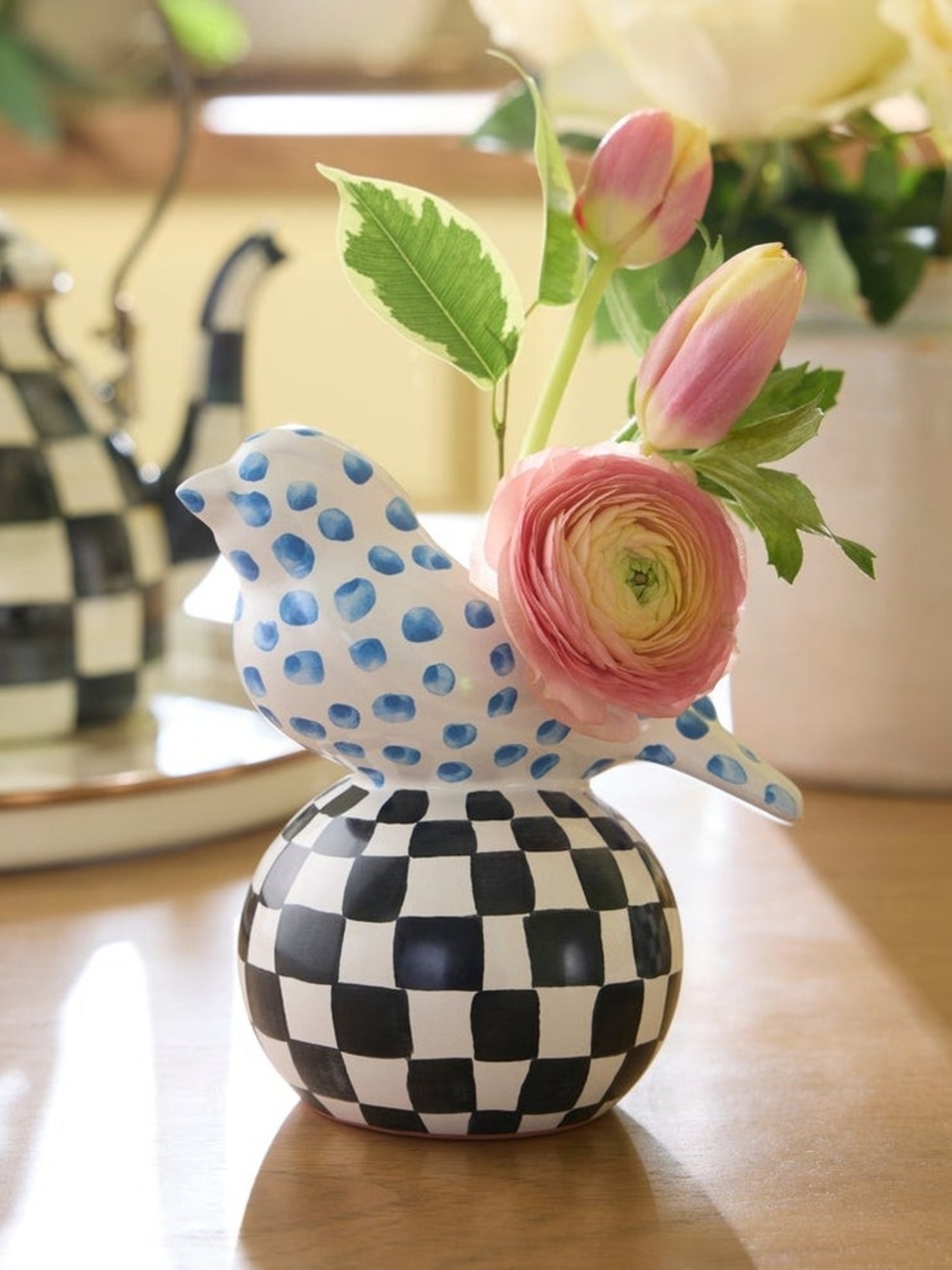 Mackenzie Childs Birdy Vase. Limited Edition .